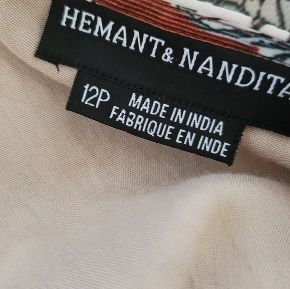 Anthropologie Hemant & Nandita Zeri Tiered Billowy Peasant Dress 12P - Picture 6 of 6